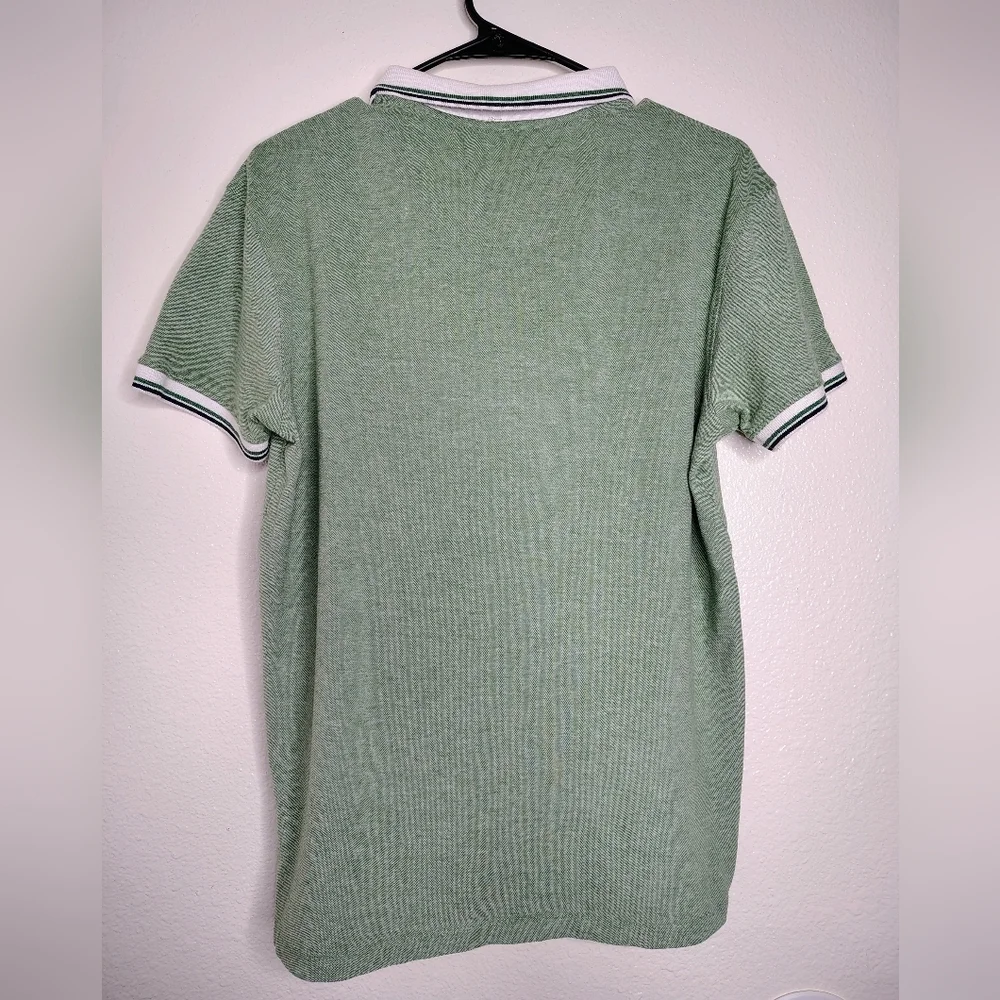 Porto Sur Mens Collared Classic Green Polo Shirt Sz M Cotton Blend - Picture 9 of 10